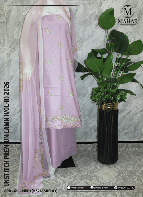 Gul rukh | 3-Piece Lawn Suit - ORA (Unstitch Digital Printed Vol-II)